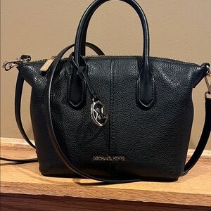 Michael Kors Black Pebbled Leather Satchel
